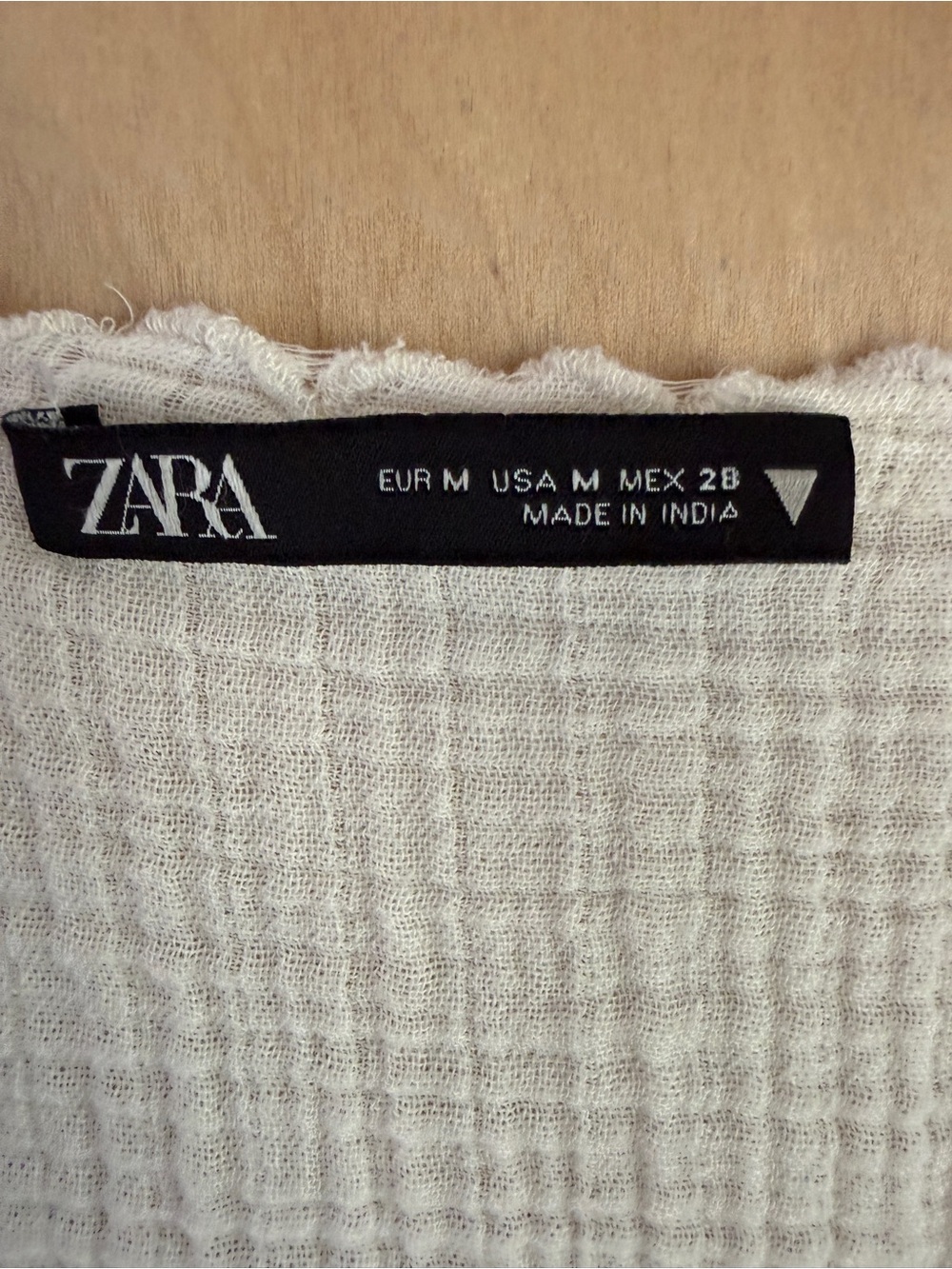 Zara Embroidered Openwork Gauze Tie-Front Vest Top: M - Picture 7 of 11